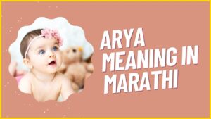 Arya Meaning in Marathi