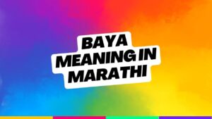 Baya Meaning in Marathi