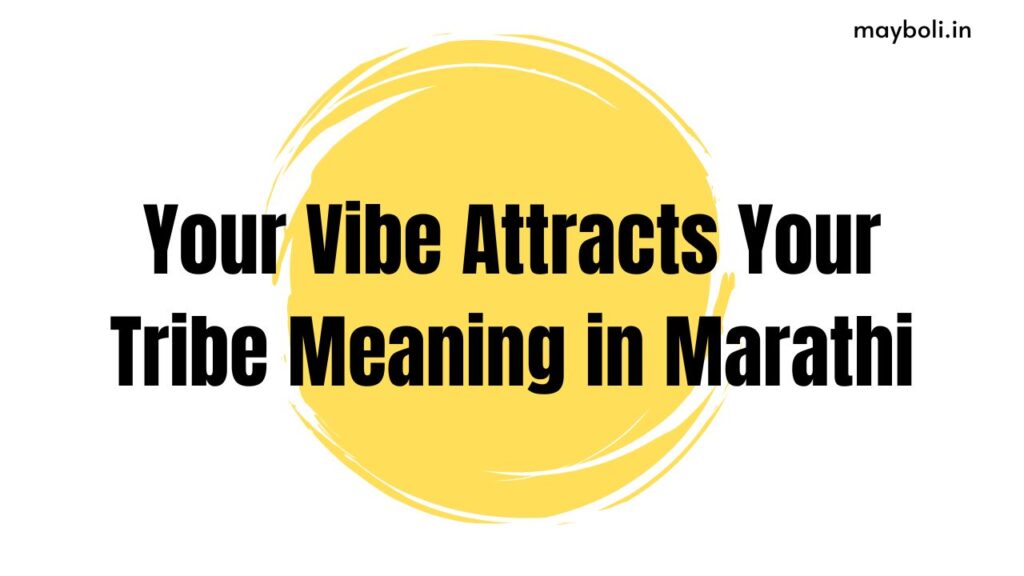 Your Vibe Attracts Your Tribe Meaning in Marathi