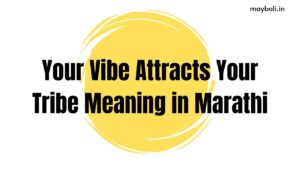 Your Vibe Attracts Your Tribe Meaning in Marathi